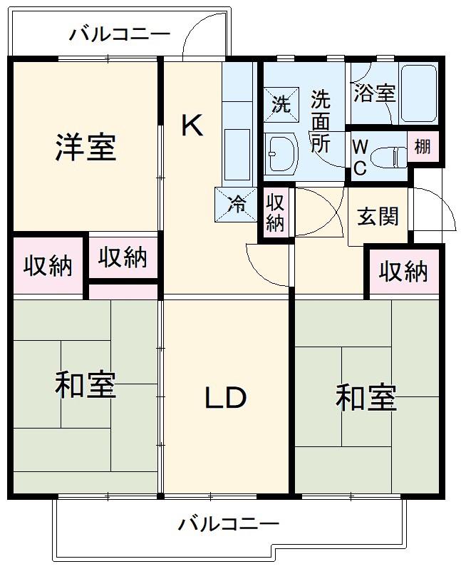 幸手南団地(4DK/2階)の間取り写真