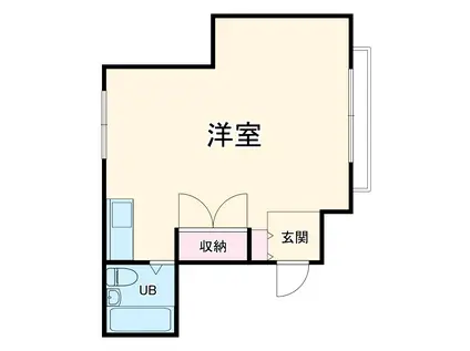 セゾン鶴巻(ワンルーム/2階)の間取り写真