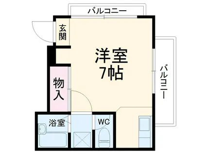 メゾンDE・CRANE(ワンルーム/3階)の間取り写真