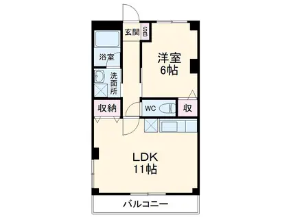 センティアHIRONOⅥ(1LDK)の間取り写真