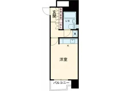 ヒューマンアール(1K/3階)の間取り写真