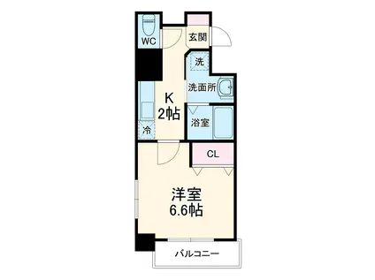 THE RESIDENCE SHIGAHONDORI(1K/3階)の間取り写真