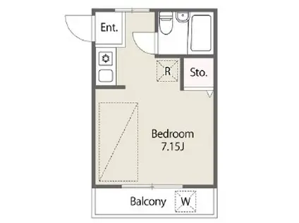 ローズアパートQ38 D棟(ワンルーム/2階)の間取り写真