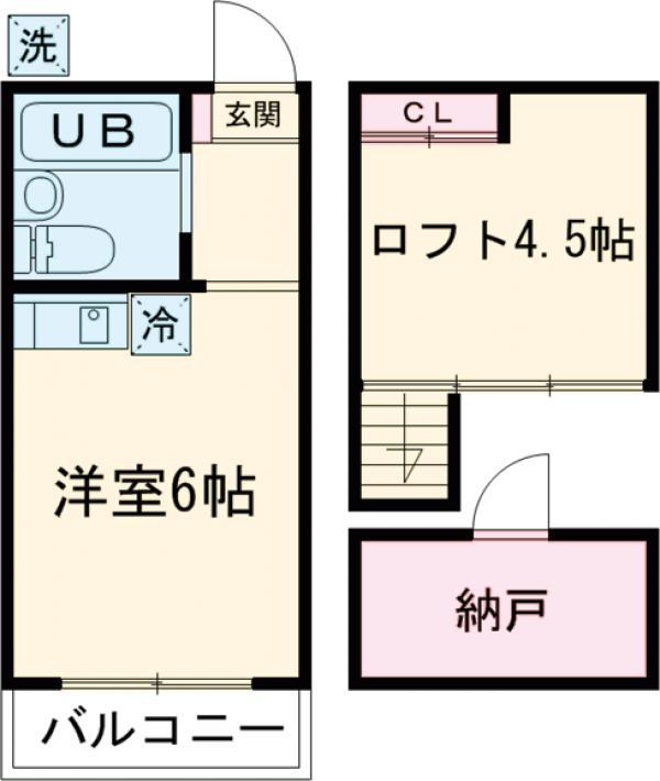 エンタープライズパートⅠ(ワンルーム/1階)の間取り写真