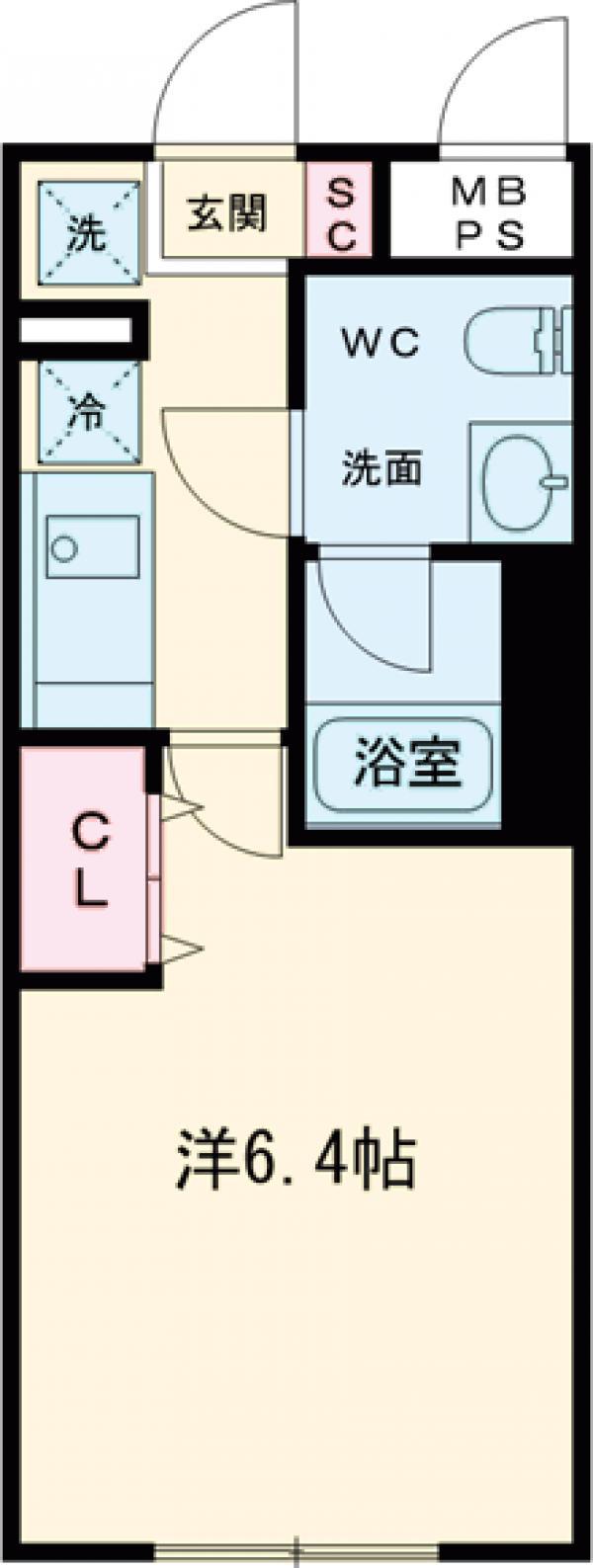 ウェルスクエアイズム上北沢(1K/3階)の間取り写真