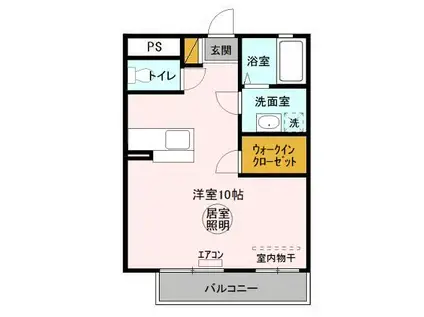 インペリアルMマミ(ワンルーム/1階)の間取り写真