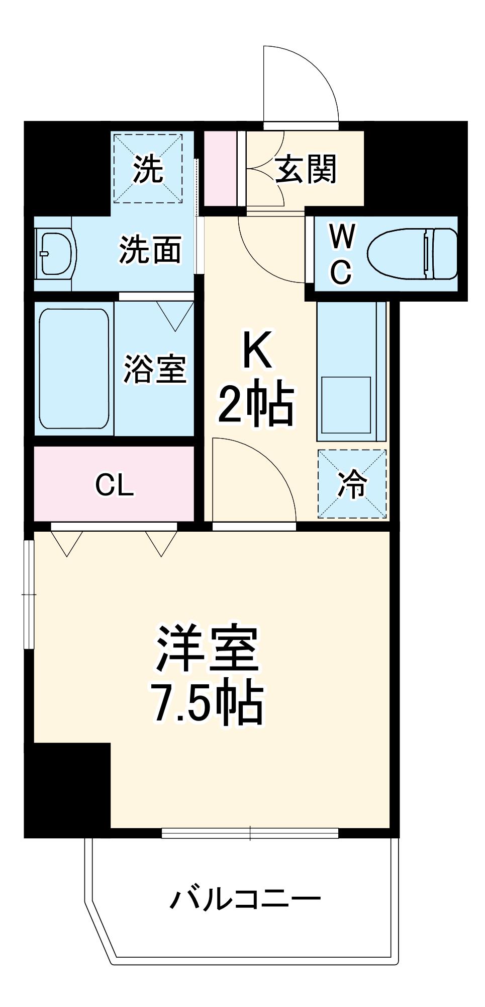 プレシャス名駅(1K/3階)の間取り写真