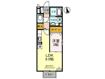 CKC- III(1LDK/2階)の間取り写真