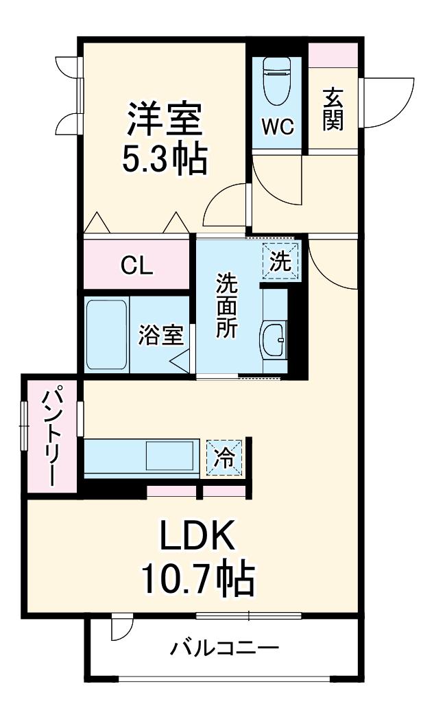 グレイスエクセレンス(1LDK/3階)の間取り写真
