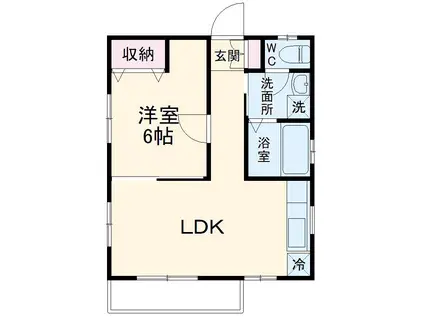 HOUSE くら(1LDK/1階)の間取り写真