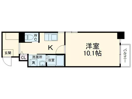 AOI HAUS(1K/2階)の間取り写真
