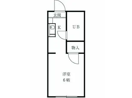 レジデンスカープ千葉(ワンルーム/4階)の間取り写真