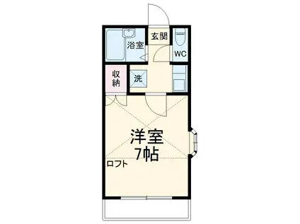 メルシーMINEⅡ(1K/1階)の間取り写真