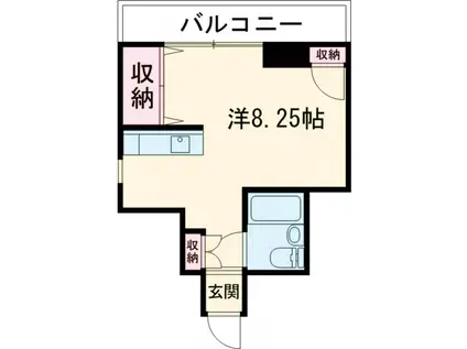 カル・フール瀬田(ワンルーム/6階)の間取り写真