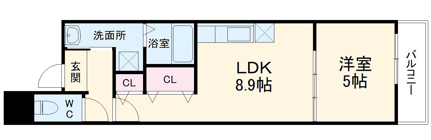 フジパレス池田南Ⅲ番館(1LDK/3階)の間取り写真