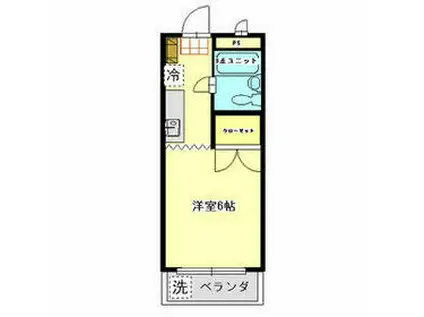 シャトー宇治(1K/1階)の間取り写真