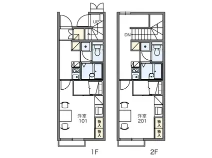 レオパレスエレガンス サトウⅠ(1K/2階)の間取り写真