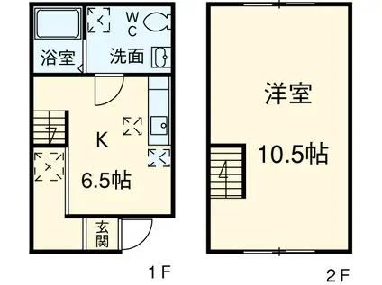 WOOD BELL(1DK)の間取り写真