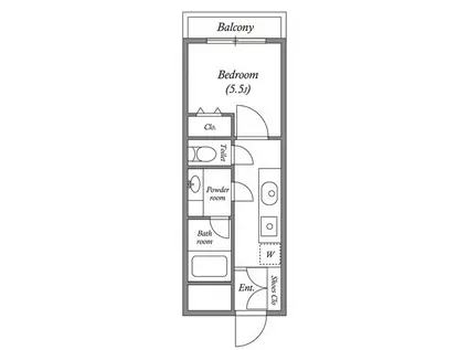 ハイツしずお(1K/2階)の間取り写真