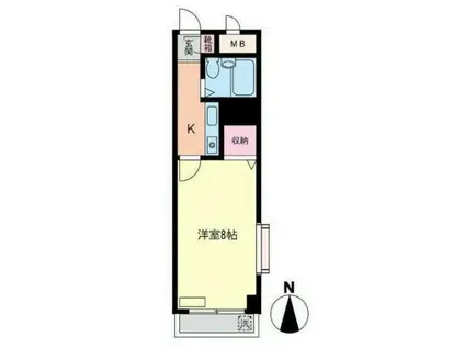 パレスときわ(1K/3階)の間取り写真