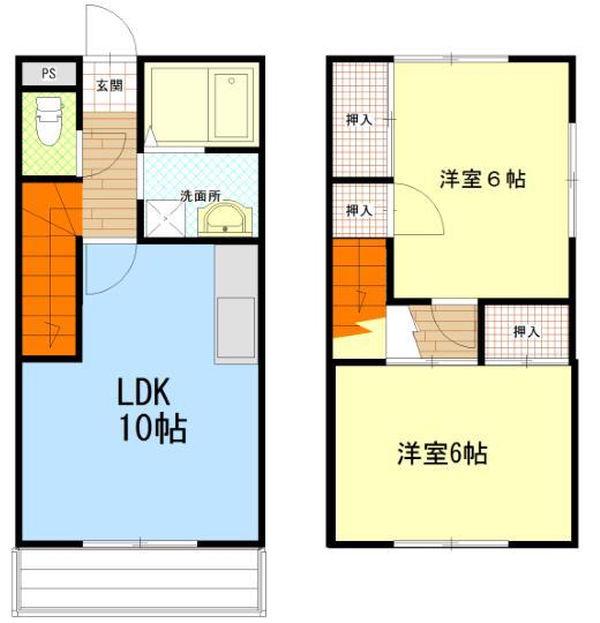 第二須走ハイツ(2LDK)の間取り写真