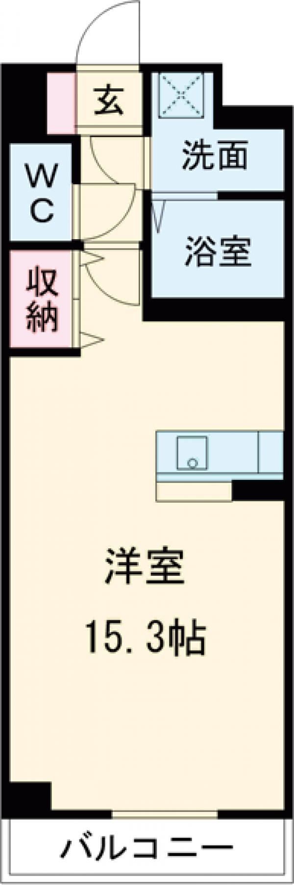 S-FORT宇都宮南大通(ワンルーム/1階)の間取り写真