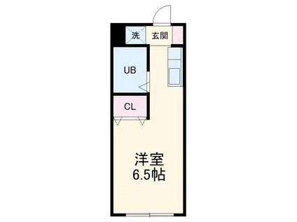 プラシーボ北島(ワンルーム/3階)の間取り写真