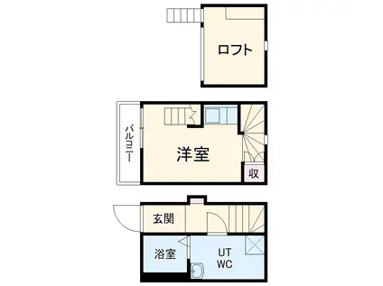 シャレイド豊田本町WEST(1K)の間取り写真