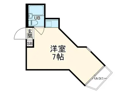 プレスイン豊(ワンルーム/4階)の間取り写真