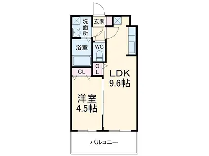 金太郎ヒルズ255(1LDK/7階)の間取り写真