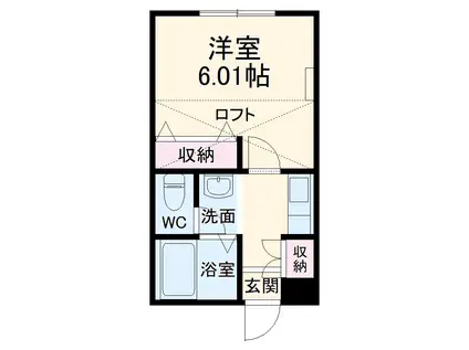 エントゥラーレ(1K/2階)の間取り写真