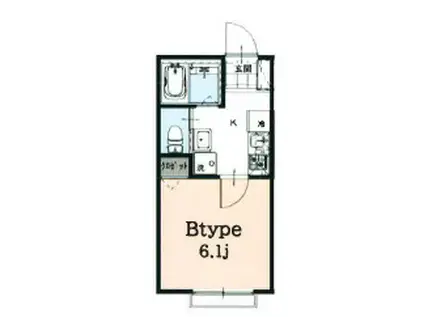 エルノルテ(1K/1階)の間取り写真