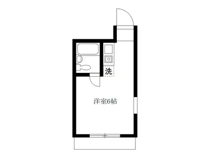 ロイヤルハイム千葉(ワンルーム/4階)の間取り写真