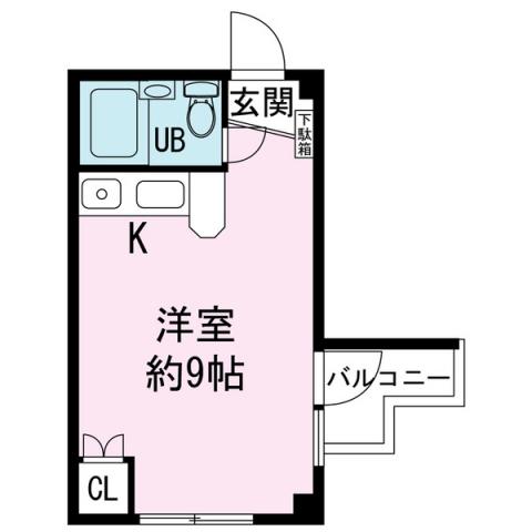 勝呂ビル(ワンルーム/3階)の間取り写真