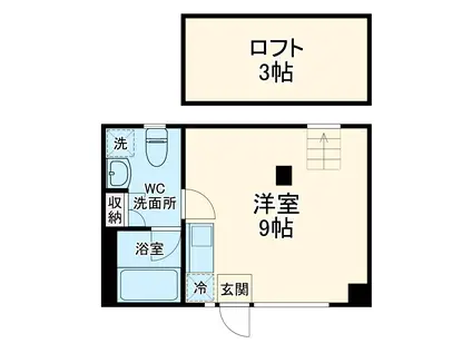 千種ハウス(ワンルーム/3階)の間取り写真