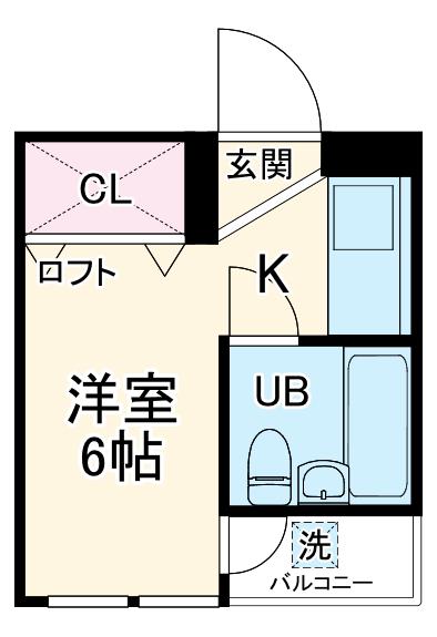 STRAWBERRY CUBE(ワンルーム/2階)の間取り写真