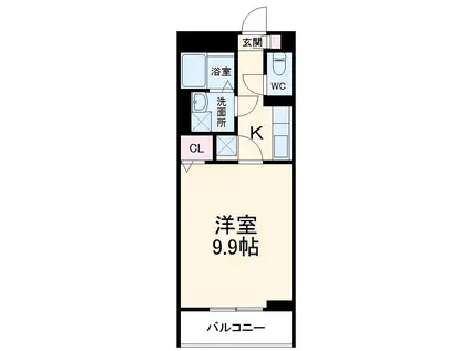 リコルテ長沼(1K/3階)の間取り写真