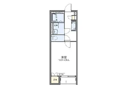 レオネクスト乙川(1K/1階)の間取り写真