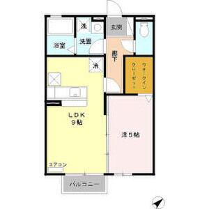 メゾンサニーヒル(1LDK/2階)の間取り写真