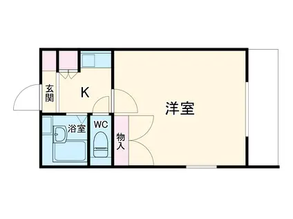 レオパレスBONHEUR(1K/2階)の間取り写真