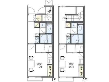 レオパレスPEARL Ⅰ(1K/2階)の間取り写真