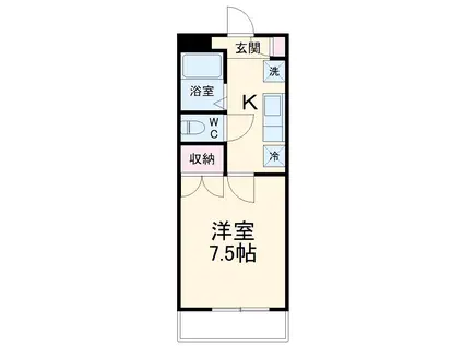 ひかりマンション(1K/4階)の間取り写真