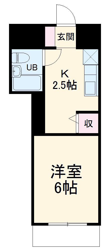 橋本大河原ビル(1K/4階)の間取り写真