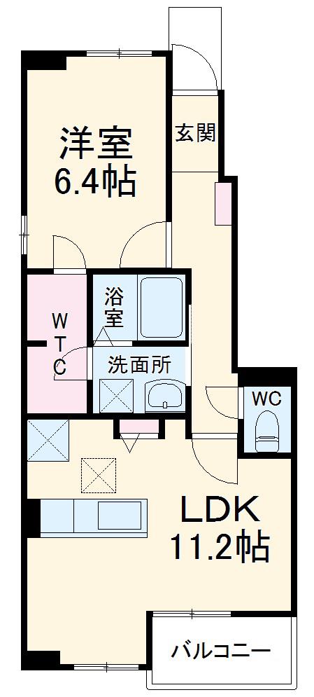 レジェンドⅩⅩ(1LDK/1階)の間取り写真