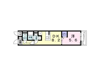 ベルフラワー恋ヶ窪(1LDK/5階)の間取り写真