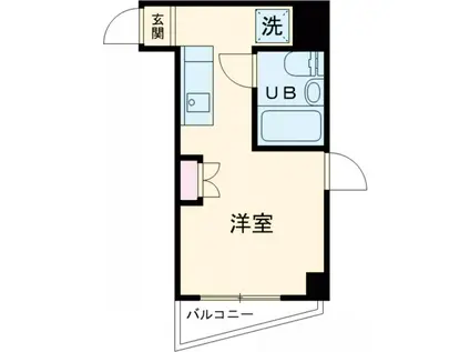 メゾン・ド・リベラル(ワンルーム/6階)の間取り写真