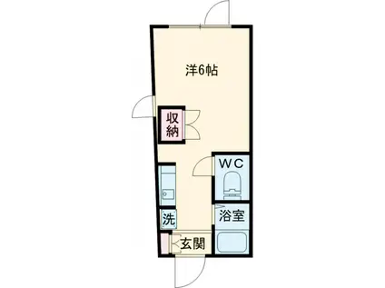 クワイエットプレイス(ワンルーム/3階)の間取り写真