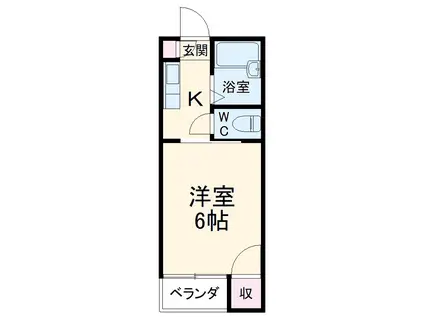 アイリス西川口(1K/2階)の間取り写真