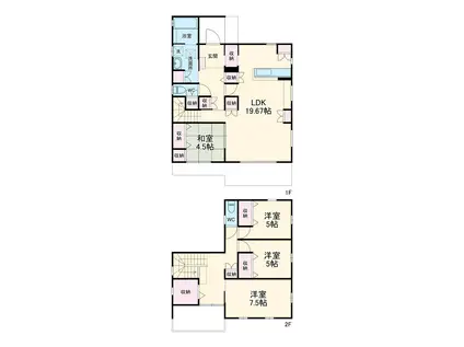名鉄犬山線 犬山口駅 徒歩8分 2階建 築9年(4LDK)の間取り写真