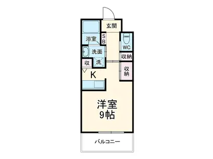 コートウィッシュ(ワンルーム/3階)の間取り写真